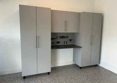 Dimartino – Epoxy Flooring, Cabinets, Slatwall (Westlake, Florida)