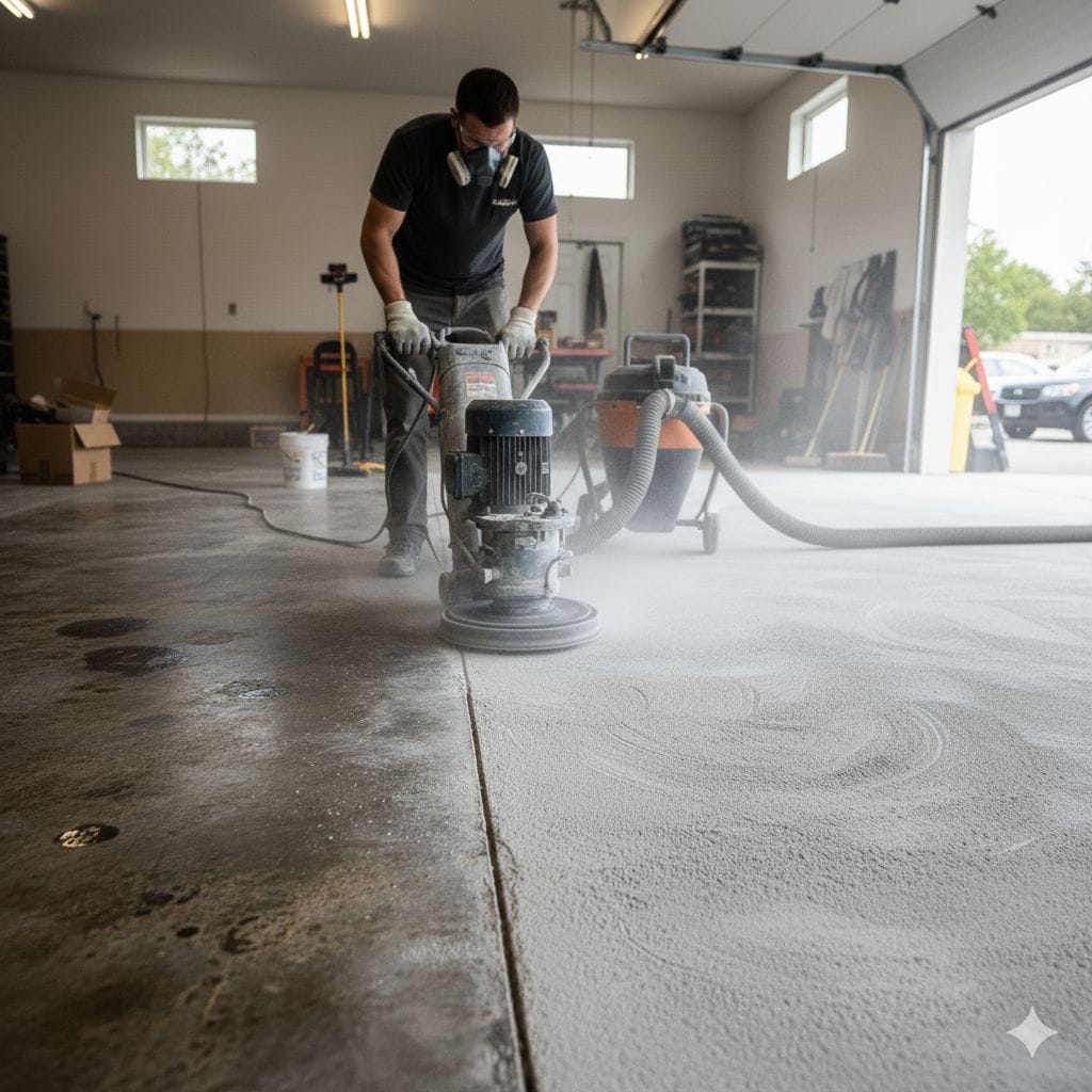 Professional garage floor epoxy installation in West Palm Beach, FL